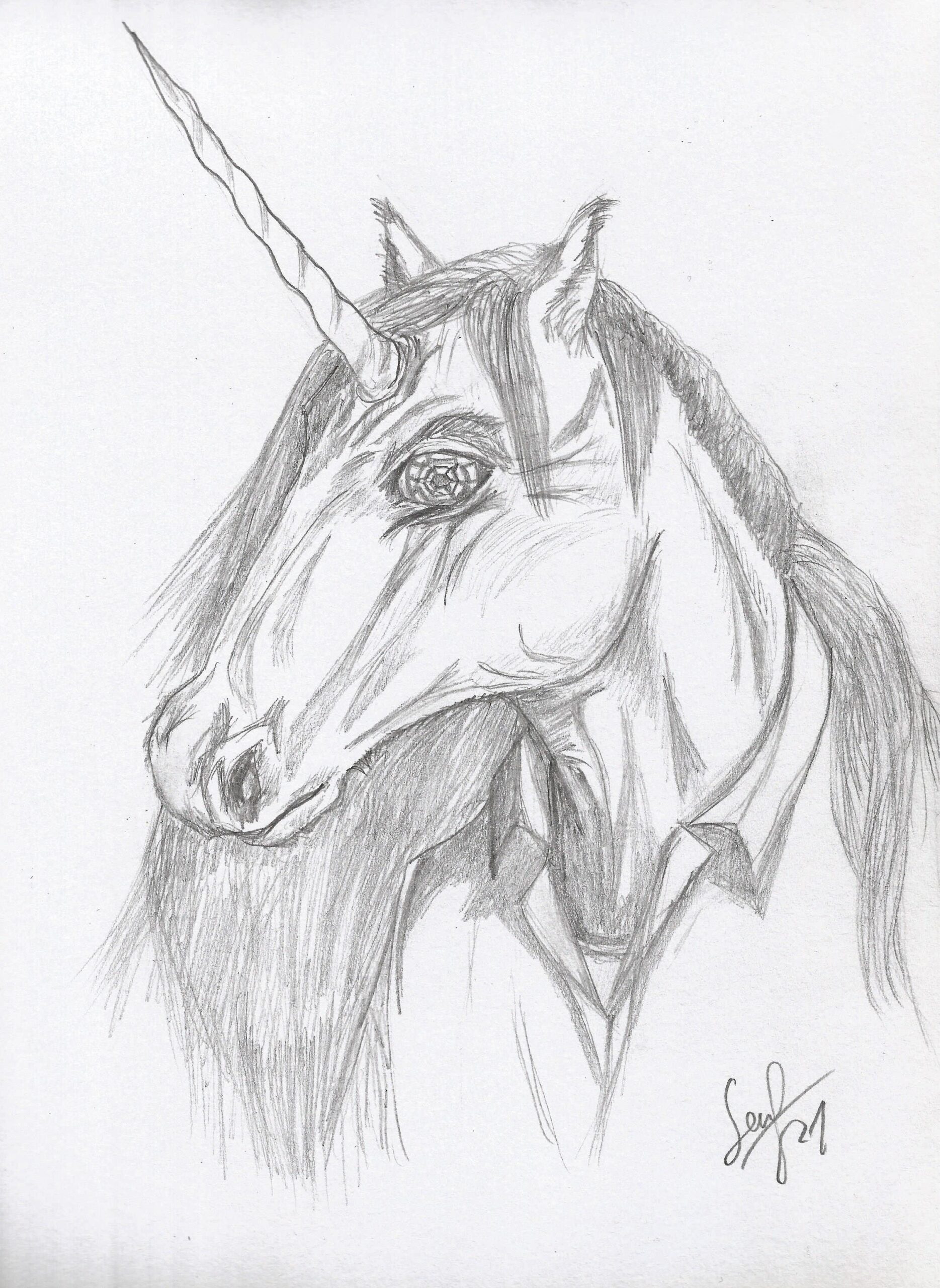 Portrait of a unicorn wearing a business shirt